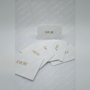 DIOR Boutique Cards Set of 6 Gold Logo Luxury Gift Inserts White